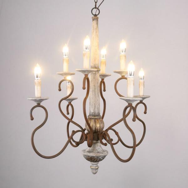 Buy Wood plank chandelier with Iron Arm Material for home Lighting (WH-CI-70) at wholesale prices