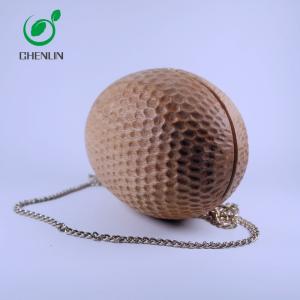 Customized Ancient Wooden Round Sling Bag Waterproof Circle Shoulder Bag