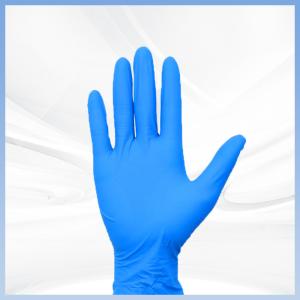 Powder Free Blue Nitrile Gloves Anti Static Abrasion Resistant
