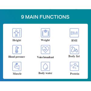 SH-10XD Blood Pressure Fat Pulse Bmi Scale Ultrasonic Electronic Height Weight
