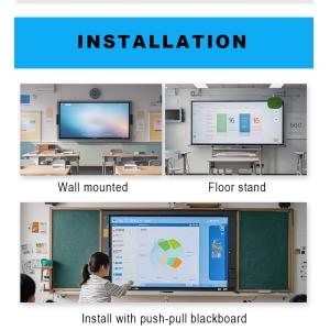 86'' Smart Board School Teaching Interact LCD Panel Digital Flat Interactive