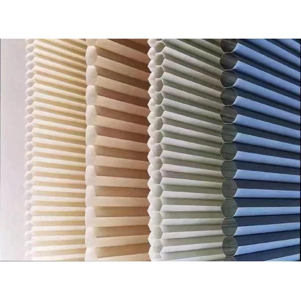 100% Polyester Horizontal Honeycomb Blinds Fabric Anti Electric Pollution Free