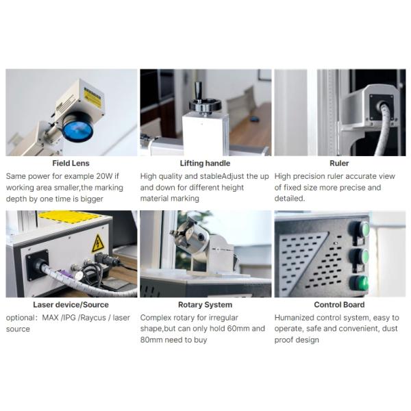 JPT Fiber Laser Marker Machine for Metal Ring Sliver Jewelry Plastic ABS MC