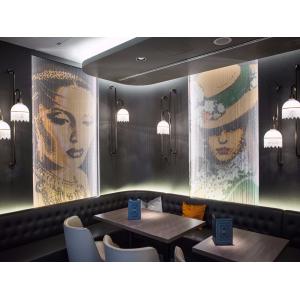 Fireproof Metal Mesh Curtain , 0.8-2.0mm Woven Wire Curtain For Decoration