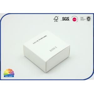 Matte White Folding Carton Box Sleeve Drawer Packaging For Solid Perfume