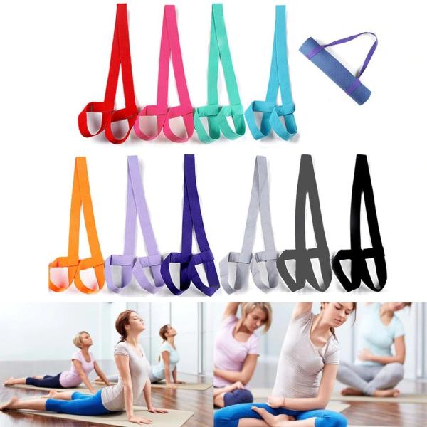 Buy Gym Yoga Props Adjustable Yoga Mat Strap Mat Sling Carrier Shoulder Belt Exercise at wholesale prices