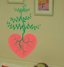 Quality Large Wall Flower Stickers G135 / Design Wall Sticker for sale