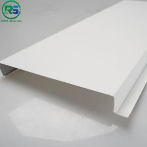 China Unperforated Drop Aluminum Strip Ceiling White Powder Coating G Shaped on sale