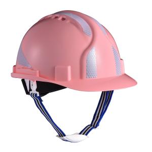 Pink 4/6 Points Construction Site Safety Work Helmet 285mm Workplace Safety