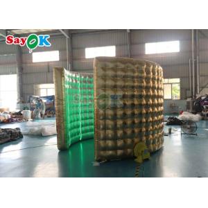 Customized Inflatable 360 Photo Booth Shape Enclosure Gold Inflatable Backdrop
