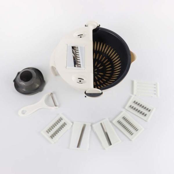 Buy Plastic Sink Drain Basket Multifunctional Vegetable Cutter Gray White at wholesale prices