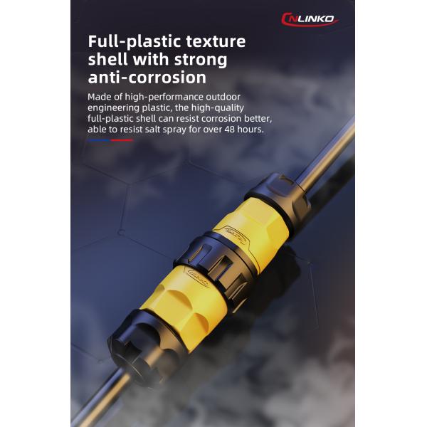 Cnlinko YM20 IP68 Waterproof RJ45 Quick Connector Electric Connectors Waterproof Cable Connector