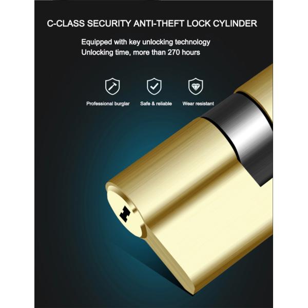 Black Bluetooth Fingerprint Door Lock With 4*1.5V AA Alkaline Battery Rfid Card Unlock