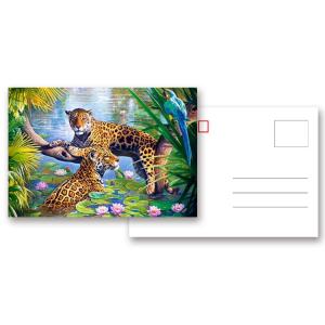 Customized 3D Lenticular Postcard For Holiday Decoration Gift CMYK Printing