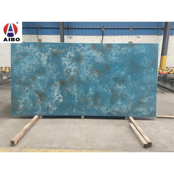 6.5 Mohz Hardness Ocean Land Artificial Stone Slabs Decorative Wall Panels