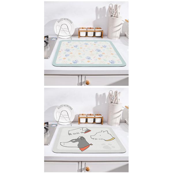 30*40cm/40*50cm Kitchen Drying Mat for Stone Countertops Customizable and Durable