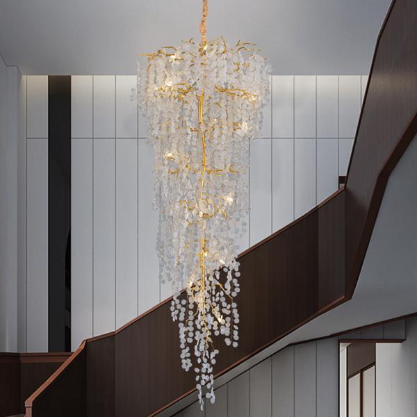 Big Huge Huge Custom Pendant Lights 9500lm Prefabricated Villa Luxury Pendant Ceiling Lights