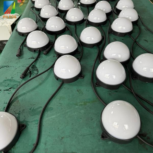 100mm 10CM SPI DMX Outdoor LED Point Pixel Light for Christmas Decorations Aluminum Base with Plastic Body IP67 Rating