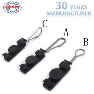 China Anshi FTTX S Type Fiber Optic Accessories Stainless Steel Fasteners Dead End Clamp on sale