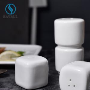 White Ceramic Salt And Pepper Shakers