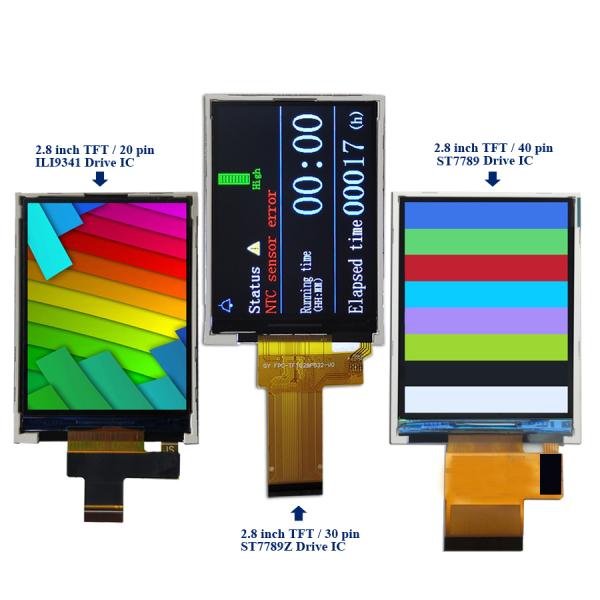 Buy 2.8 Inch TFT IPS LCD Display Device Meter Screen FPC Solder or Connector for FPC Connection at wholesale prices
