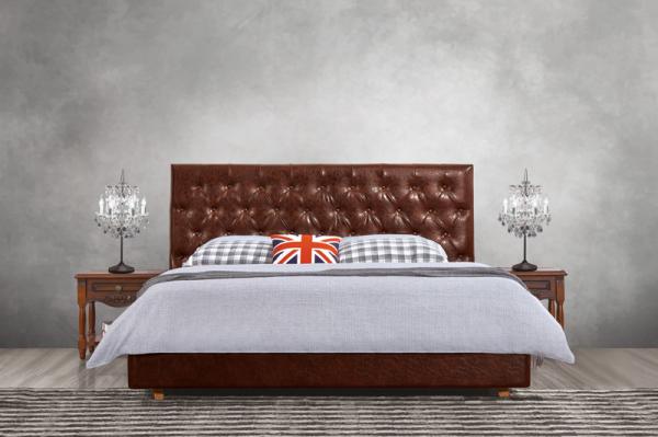 Good quality PU/ Imported Cow ISO9001 Leather Upholstered King Bed Frame Leisure Furniture for Hotel house Bedroom Suite