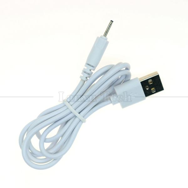 High Quality 0.5M 1M 2M 3M White Black DC 2.0 0.6 mm Charger USB Cable for Vibrator