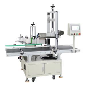Quality accuracy Plastic Adhesive Two Side Manual Pasting Automatic Flat Labeling Machine for sale
