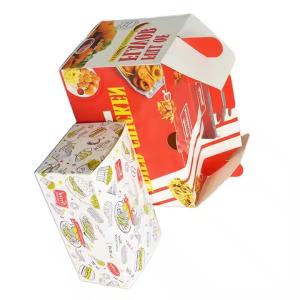 Custom Eco-Friendly Kraft Box for Fast Food Burgers Fries and Chicken Custom