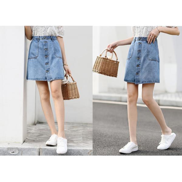 Buy Pretty Jeans XL Light Wash Ladies Summer Denim Skirt at wholesale prices