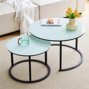 Modern Low Matt Lacquered Metal Coffee Table Set For Hotel Home Office