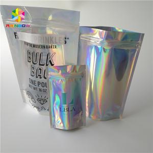 Waterproof Holographic Stand Up Pouch Glossy Finished Surface Finish