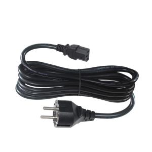 EU 3-Pin Schuko Plug to C13 Power Cord 0.75mm² HO5VV-F
