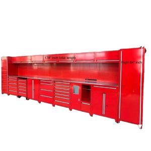 Powder Coat Steel Garage Tool Cabinet with Wheels and Stainless Steel Handles