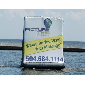 Inflatable Billboard / PVC Tarpaulin Advertising Inflatables Water Billboard