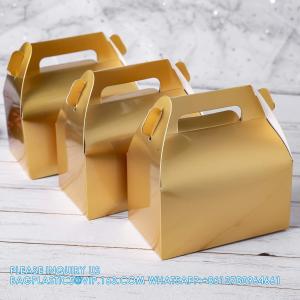 Gable Candy Treat Boxes, Small Goodies Gift Boxes With Handle, Dessert Boxes