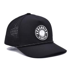 Custom Rubber PVC Logo Trucker Hat 5 Panel Waterproof Laser Hole Rope Golf Hats
