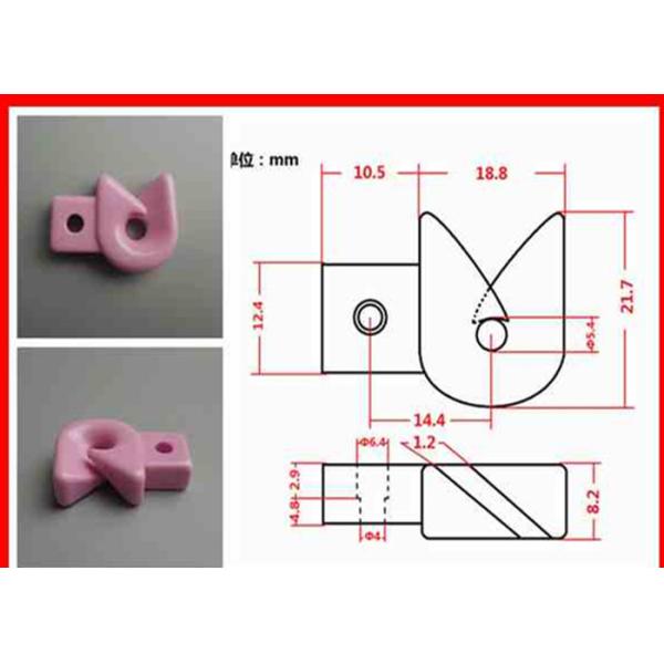 Buy Abrasive High Wearing Technical Alumina Textile Ceramic Guide Red / White at wholesale prices