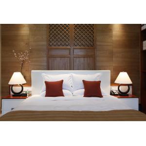Customized Modern Hotel Bedroom Furniture / Bedroom Suites Solid Wood Material