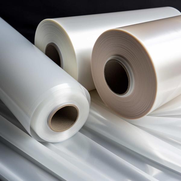 40 μm translucent white PE release film, silicone UV cured, for protective and packaging, tapes, labeling and graphics