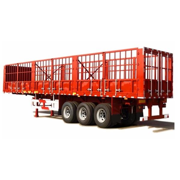 CIMC customized 3 Axles Transport Heavy Goods stainless steel Livestock Container Side Wall Fence Cargo Trailer