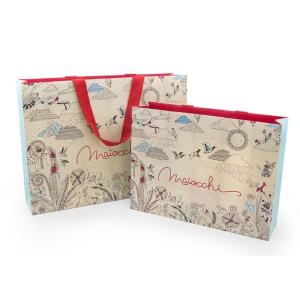 Foldable Custom Paper Shopping Bags For Clothes Special Rope OEM Service