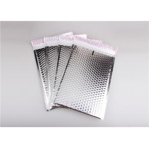 Self Seal Silver Metallic Bubble Mailers , Bubble Wrap Envelopes Recyclable