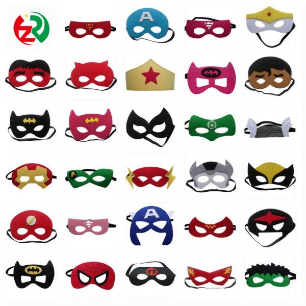 Custom Felt Superhero Party Masks For Children Aged 3+