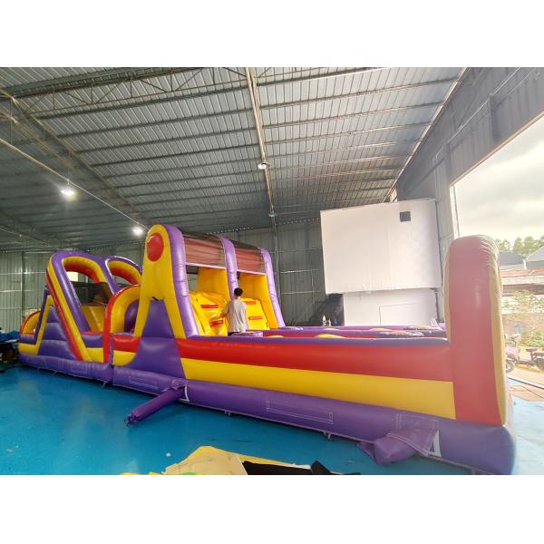 Pvc Tarpaulin Inflatable Obstacle Courses Outdoor Backyard Fun Run Sport For Toddler