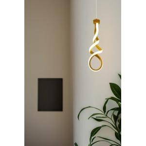 Modern LED twisted aluminum chandelier dimmable kitchen dining room single