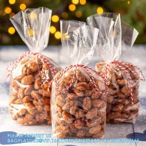 Flat Bottom Cellophane Bags, 4x4x9 Inches Gusseted Cellophane Bags With Paper