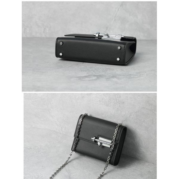 Black Crossbody Genuine Leather Shoulder Bags Barrel Shaped