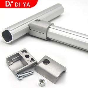 Industrial Profile DY9 Aluminium Extruded Sections Chromed PE Lean Pipe
