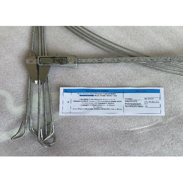 3.4mm Double Loop Hot Dipped Galvanized Bale Ties Wire 3.96m